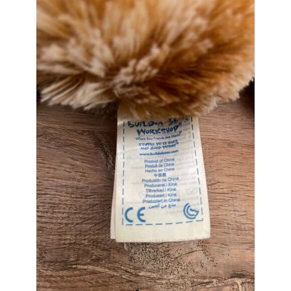 EUC  Build-A-Bear Workshop Brown & White Patchwork Teddy Bear Plush Toy - Picture 5 of 5